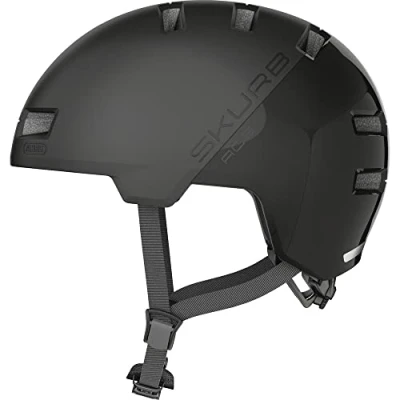 Imagen de ABUS casco urbano Skurb ACE Elegante de bicicleta para uso diario, patinaje, BMX o longboard negro, talla S