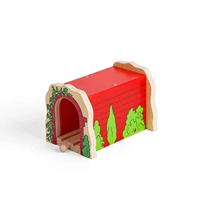Imagen de Bigjigs Rail Wooden Red Brick Tunnel Other Major Brands Are Compatible