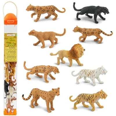 Imagen de Safari Ltd. 9 Figuras en Miniatura de Grandes Felinos Criaturas del No Tóxico y Libres BPA Adecuadas para Edades 3