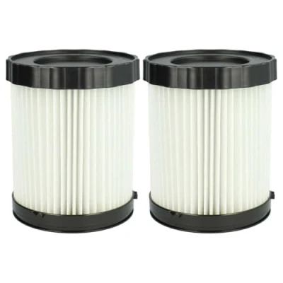 Imagen de vhbw Set de filtros 2x Filtro plisado compatible con Bosch GAS 18V 10 L aspiradora en seco y húmedo Filtro, cartucho, papel/plástico, blanco