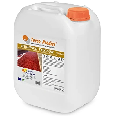 Imagen de Tecno Prodist RESIPRO TEXTUR, (10 Litros) Barniz protector al agua para hormigón impreso, altas prestaciones, base resinas, gran anclaje, resistencia y durabilidad, no amarillea, Incoloro.