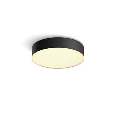 Imagen de Philips Hue Lámpara Inteligente, Enrave S, de Techo LED Luz Blanca Cálida a Fría, Compatible con Alexa y Google Home, Color Negro