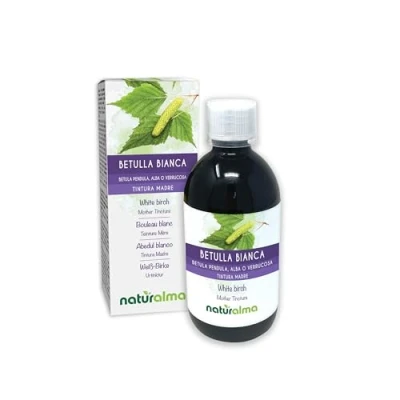 Imagen de Abedul blanco (Betula pendula, alba o verrucosa) hojas Tintura Madre sin alcohol Naturalma Extracto líquido gotas 500 ml Complemento alimenticio Vegano
