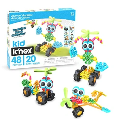 Imagen de Kid K&#039;NEX Zoomin&#039; Buddies 20 Model Juego de Manualidades para niños con 48 Piezas, Juguetes educativos niños, construcción Divertidos y Coloridos niñas,