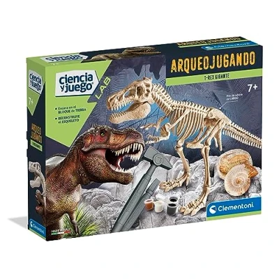 Imagen de Clementoni Arqueojugando T Rex Gigante, Descubre la arqueología y Monta tu Propio Dinosaurio, Juguete científico a Partir de 8 años en español (55514)