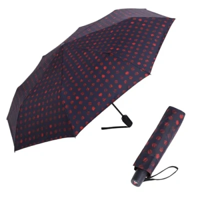 Imagen de Knirps I.200 Medium Duomatic Paraguas oscuro con bolsillo para I de pequeño pulsador automático ligero y a prueba tormentas