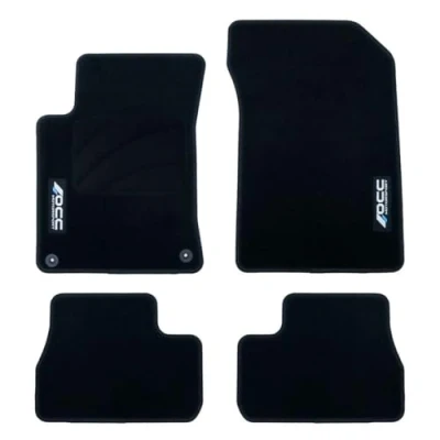 Imagen de OCC DESIGN Alfombrillas Coche a Medida, Compatibles con Citroen C3 (2009 2016), Moqueta, Velour/Polipropileno, Anclaje Original, Reverso Antideslizante, Talonera, 4 Piezas