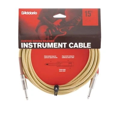 Imagen de D&#039;Addario Custom Series. Cable para instrumento trenzado, Tweed, 4,5 m