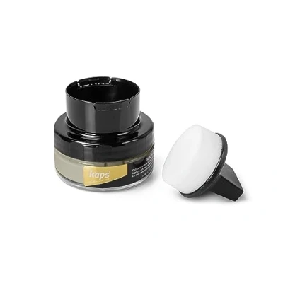 Imagen de Kaps Crema para Zapatos con Aplicador de Esponja, Cuidado Intensivo y Nutritivo del Cuero, Delicate, 70 Colores (140 hielo)