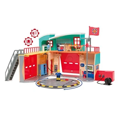 Imagen de Simba 109258282002 Estación de Bomberos Pontypandy Sonidos y Luces Figura articulada incluida Numerosos Accesorios a Partir 3 años