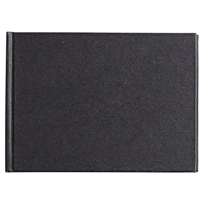 Imagen de Clairefontaine Ref 134248C Bloc de notas Goldline (64 hojas marfil) formato A6 (148 x 105 mm), papel 140 g/m², apaisado tapa negra apto para medios secos