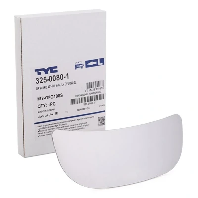 Imagen de TYC 325 0080 1 Cristal de Espejo sin soporte izquierda parte inferior OPEL: Vivaro A Combi, Furgón, RENAULT: TRAFIC 2 Kasten, Bus
