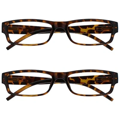 Imagen de La Compañía Gafas De Lectura Marrón Carey Ligero Cómodo Lectores Valor Pack 2 Estilo Diseñador Hombres Mujeres UVR2PK032BR +1,50