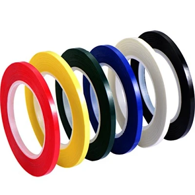 Imagen de 6 Piezas 3 mm Cinta de Gráficos Anchura Cintas Marcador Planificación Pizarra Blanca Autoadhesiva, Colores
