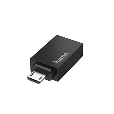 Imagen de Adaptador USB Hama 00200307, OTG, Micro Plug, Socket, 2.0, 480 Mbit/s, Negro