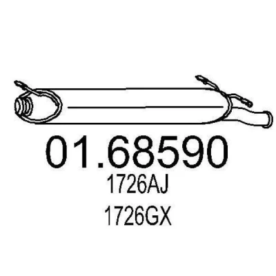 Imagen de MTS 01.68590 Silenciador trasero 890 CITROËN: Xsara Hatchback, Coupé
