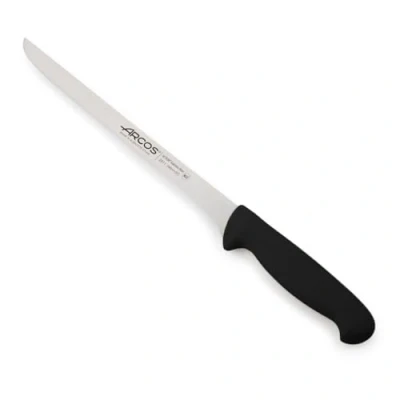 Imagen de Arcos Serie 2900 Cuchillo Jamonero Flexible Hoja de Acero Inoxidable NITRUM 240 mm Mango inyectado en Polipropileno Color negro