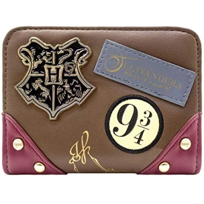 Imagen de H.P. Insignia de Hogwarts Ollivanders Billetera Marrón, Talla Única, Taille Unique, Único
