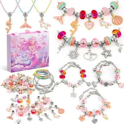 Imagen de Tomylv Kit de Bisutería para Hacer Pulseras, Regalo Niña 5 17 Años Año Nuevo Cumpleaños Navidad