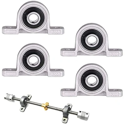 Imagen de 4 Piezas Bloque de Cojinetes, Carcasa Rodamiento Bolas con Agujero Interior, Kit Accesorios Cojín KP000, para Reemplazo Impresora 3D, Diámetro Interior 10 mm
