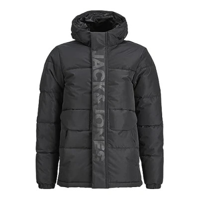 Imagen de Jack &amp; Jones Junior Jcospeed Puffer Chaqueta de invierno para niños, Talla: 152, Black