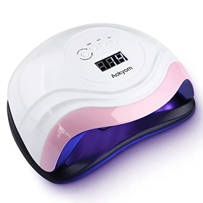 Imagen de Aokyom 168W Lámpara Secadora UV Uñas, Gel Curado Máquina 36LED y Pantalla LED, con 4 Temporizador de 10s,30s,60s 99s Para Manicura Pedicura Nail Art Hogar, Salón