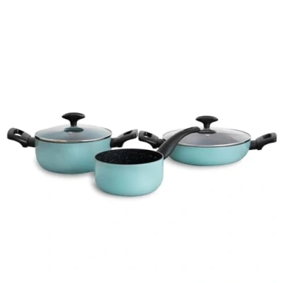 Imagen de Quid Country Land Batería 3 Piezas Aluminio Prensado 16cm: 1,5l 20cm: 2,5l 24cm: 5,7l Azul