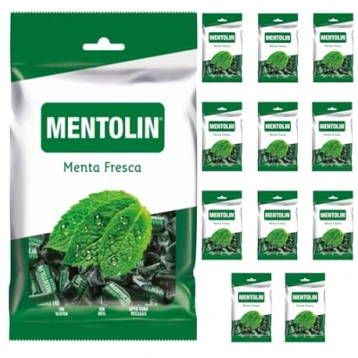 Imagen de MENTOLÍN caramelos garganta sabor menta fresca,12x200g