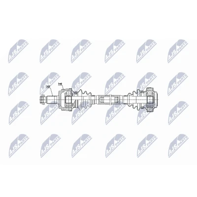 Imagen de NTY NPW BM 035 Árbol de transmisión Eje trasero, derecha 667 Caja cambios manual, Automático, 6 vel., marchas