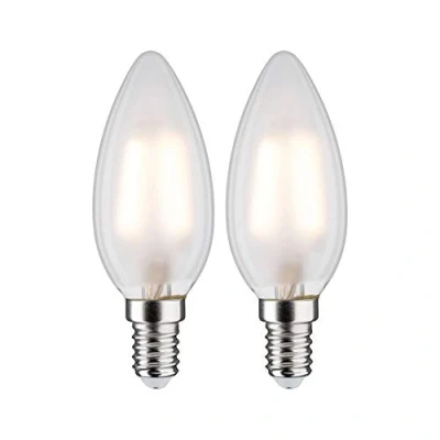 Imagen de Paulmann 28636 Lámpara LED Vela 2x3 W, bombilla mate, iluminación 2700 K E14