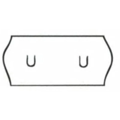Imagen de 26x12mm White Wavy Edge Peelable Labels (18k) for Samark 26/Kendo 26 or Lynx Lite 2612 Price Gun