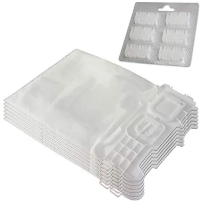 Imagen de Juego de 6 bolsas aspiradora microfibra + ambientadores para Folletto Vorwerk Kobold 135, 136, 135 SC, VK VK135, VK136, FP135, FP136 con cierre higiénico