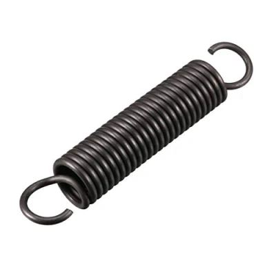 Imagen de sourcing map Resorte de extensión: diámetro del alambre 2,5 mm, exterior 18 acero longitud libre 100 mm tensión doble gancho pequeño