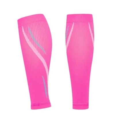 Imagen de AYWTIUN Medias de Compresion 1 par Mangas compresión for pantorrillas Hombres y Mujeres, piernas Correr, Ciclismo, Soporte espinillas(Pink,M)