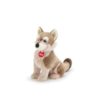 Imagen de Trudi Lobo Peluche Park Collection Peluche. Animales del Bosque 14x30x22cm Medida M Colección Parque Stelvio Modelo 24040
