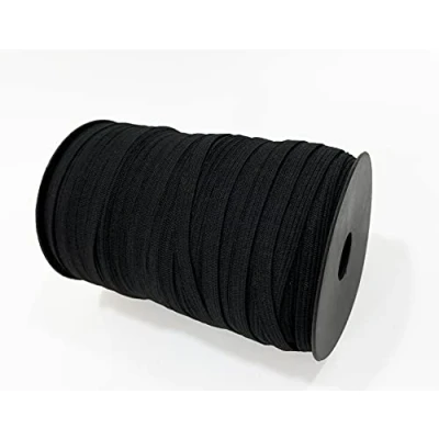 Imagen de 100 Metros Cinta Elástica de Costura, 5 Anchos Para Elegir, Goma Coser, Elástico Ropa, Manualidades, Hogar, Negro, (332, 08mm X100M)