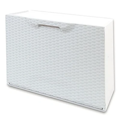 Imagen de Art Plast Zapatero en Polipropileno Color Blanco Acabado Rattan, Ratán, Bianco, Grande