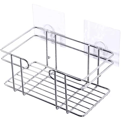 Imagen de Sanilo Estante de ducha agujeros resistente acero inoxidable Cesta para colgar (Transparente)