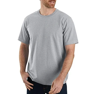 Imagen de Carhartt Camiseta de manga corta con tejido grueso, Relaxed Fit Para Hombre, Jaspeado gris, XL
