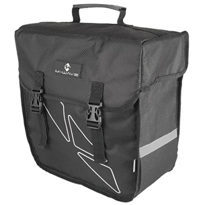 Imagen de M Wave Amsterdam Single Alforja Trasera Simple, Capacidad 18 l, Unisex, Negro, 38 x 30 cm