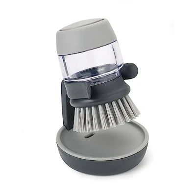 Imagen de Joseph Cleaning Brush with Holder Palm Scrub Anthracite