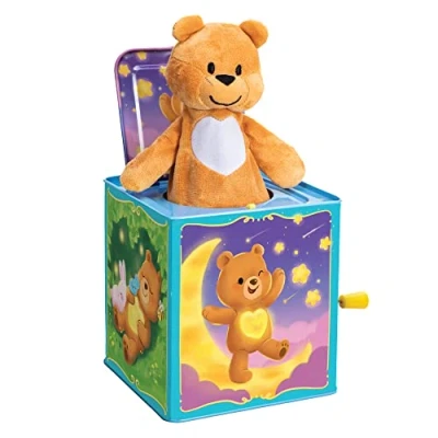 Imagen de Schylling Teddy Bear Pop N Glow Jack in The Box 18+mo TPGJB, pequeño