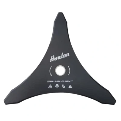 Imagen de Avalon Disco de 3 Puntas 300 X 3,0 mm para Desbrozadora Universal, Cuchilla Cortar Maleza Densa como Arbustos o Hierbajos