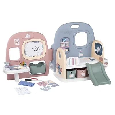 Imagen de Smoby Guardería de Juguete Baby Care Muñecos (no Incluido), 5 Áreas Juego: Comedor, Zona Descanso, Juego, Entrada, Aseo, 27 Accesorios, Plegable, Niños Niñas 3 Años (7600240307)