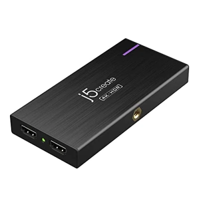 Imagen de j5create Tarjeta de Captura Video Juego 4K con PD 60W Pass A través la Carga, transmitir y Grabar vídeo en PS5, PS4, Xbox, Switch, Trabajar OBS, Twitch, Youtube (JVA14)