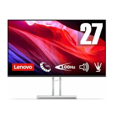 Imagen de Lenovo L27i 4B Monitor 27&quot; (IPS, 1920 x 1080 px, 16:9, 100 Hz, Tiempo de Respuesta 4ms, HDMI, VGA, Montaje VESA mm, Soporte Inclinación) Color Gris Nube, Versión Actual