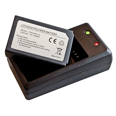 Imagen de PeakTech Polímero de litio battery (Li Po) recargable 1200 mAh 7.4 V (8.88wh) en Juego con adaptador carga apto para artes gráficas Multímetro 3440, 1 pieza, P 3440 BC