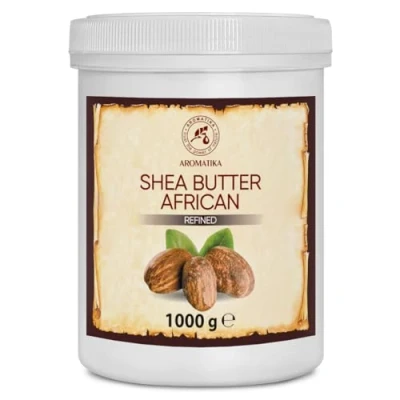 Imagen de Manteca de Karité 1000g Shea Butter Puro y Natural Butyrospermum Parkii Hidratante Corporal Aceite para Cabello Piel Uñas Labios Cuidado Facial