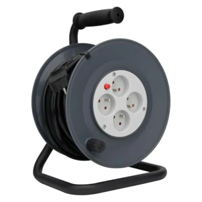 Imagen de Enrollador HO5VV F 4 enchufes 3 G1,5 25 m + coupe circuit