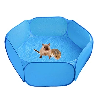 Imagen de Heppurg Pico de Juegos Cerdo Guinea para Interior Pluma hámster Parque Infantil pequeño Animal Pop up Ejercicio Valla portátil C &amp; Jaula Tienda